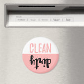 Schone vuile roze witte zwarte borstel vaatwasser magneet (Insitu (Vaatwasser))