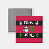 Schone vuile santa kerst vaatwasser magneten (Voorkant / Achterkant)