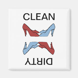 Schone vuile schoenen Dishwasmachine Magnet