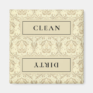 SCHONE VUILE sepia tan bloemenvaatwasser Magneet