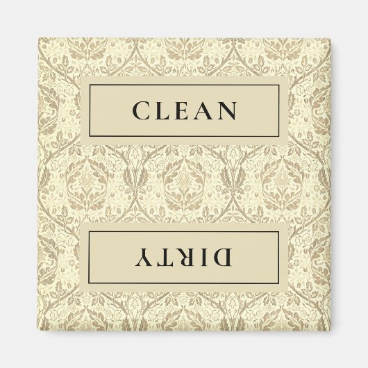 SCHONE VUILE sepia tan bloemenvaatwasser Magneet (Voorkant)