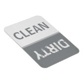 Schone vuile slanke zilveren vaatwasser magneet (Rechterzijde)