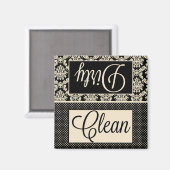 Schone vuile Stippen en damast vaatwassermagneet Magneet (Voorkant / Achterkant)