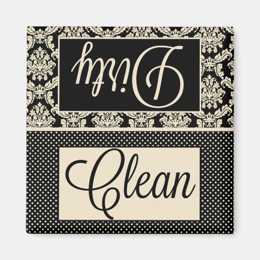 Schone vuile Stippen en damast vaatwassermagneet Magneet (Voorkant)