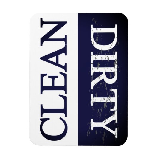 Schone vuile vaatwasmachine magneet (Verticaal)