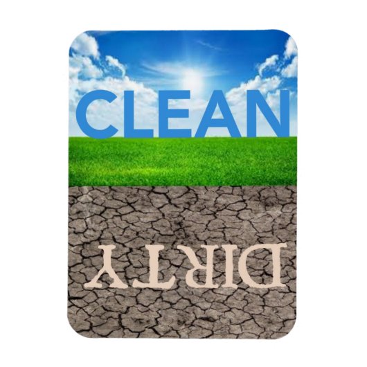 Schone Vuile Vaatwasser 3 "X4" magneet (Verticaal)