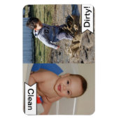 Schone vuile vaatwasser gepersonaliseerde foto mag magneet (Verticaal)