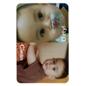 Schone vuile vaatwasser gepersonaliseerde foto mag magneet (Verticaal)