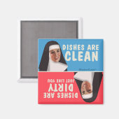 Schone vuile vaatwasser grappige non magneet (Voorkant / Achterkant)