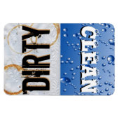 Schone & Vuile Vaatwasser Grote Vinyl Magneet (Horizontaal)