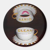 Schone Vuile Vaatwasser Keuken Magneet (Voorkant)