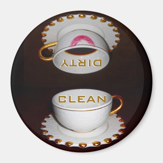 Schone Vuile Vaatwasser Keuken Magneet (Voorkant)