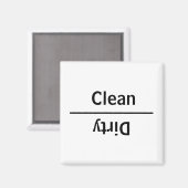 Schone vuile vaatwasser magneet (Voorkant / Achterkant)