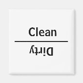 Schone vuile vaatwasser magneet (Voorkant)