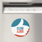 Schone vuile vaatwasser magneet duimen omhoog rood (Insitu (Vaatwasser))