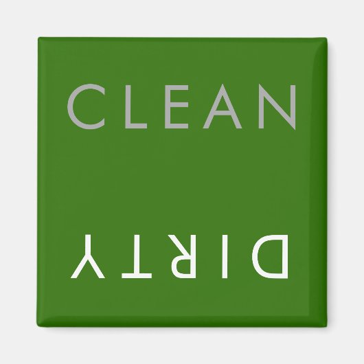 Schone Vuile Vaatwasser Magneet in Groen (Voorkant)