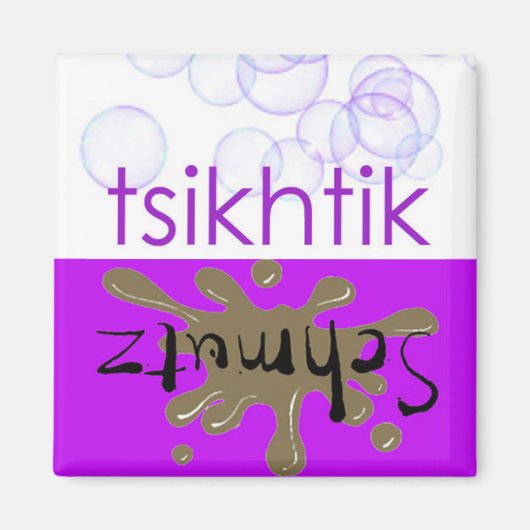 Schone Vuile Vaatwasser Magneet - Jiddisch (Voorkant)