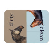 Schone Vuile Vaatwasser Magnet Paarden Magneet (Horizontaal)