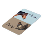 Schone Vuile Vaatwasser Magnet Paarden Magneet (Linkerzijde)