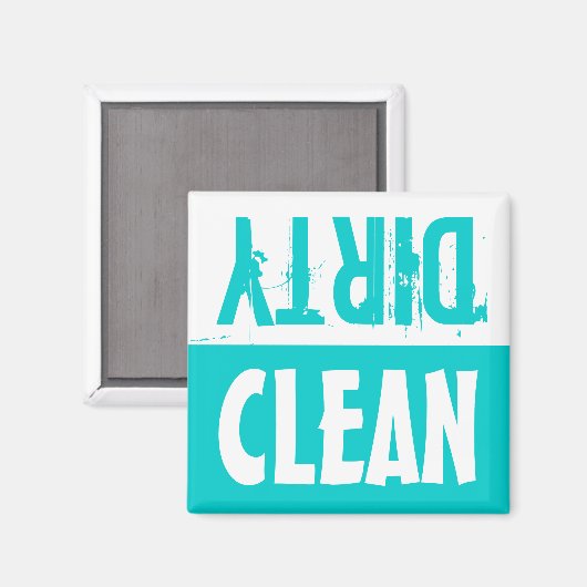 Schone vuile vaatwasser magneten | turkoois (Voorkant / Achterkant)
