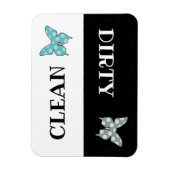 Schone, vuile vaatwasvlinder magneet (Verticaal)