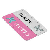 Schone, vuile vaatwasvlinder magneet (Rechterzijde)