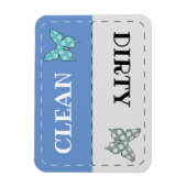 Schone, vuile vaatwasvlinder magneet (Verticaal)