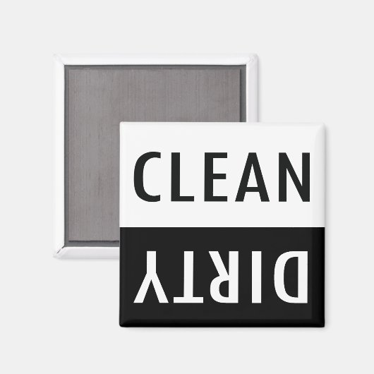 Schone, vuile wasmachine magneet (Voorkant / Achterkant)