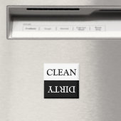 Schone vuile wasmachine zwarte witte moderne keuke magneet (Insitu (Vaatwasser))