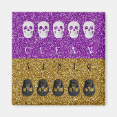 Schone vuile wolken Paarse goudliter Magneet (Voorkant)