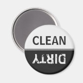 Schone Vuile Zwart-wit Vaatwasser Magneet (Voorkant / Achterkant)