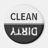 Schone Vuile Zwart-wit Vaatwasser Magneet (Voorkant)