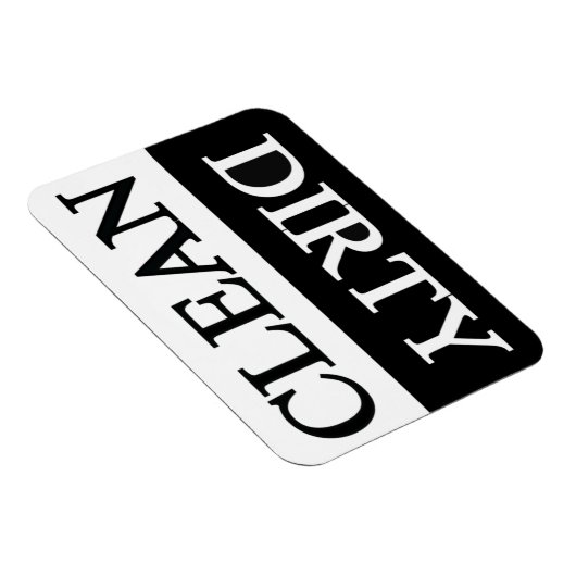 Schone vuile zwarte afwasmachine magneet (Rechterzijde)