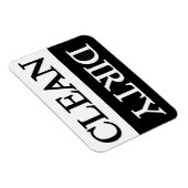 Schone vuile zwarte afwasmachine magneet (Rechterzijde)