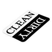 Schone vuile zwarte afwasmachine magneet (Linkerzijde)