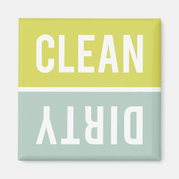 Schone vuilnisbak Seafoam Green Dishwasmachine Magneet