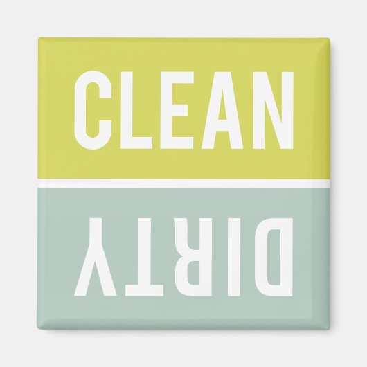 Schone vuilnisbak Seafoam Green Dishwasmachine Magneet (Voorkant)