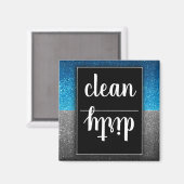 Schone vuilnisbakken keukensignalering Modern Glit Magneet (Voorkant / Achterkant)