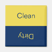 Schone vuilwasmachine blauw en geel omkeerbaar magneet (Voorkant)