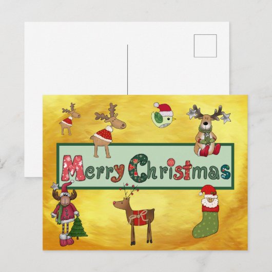 Schöne Weihnachten Feestdagenkaart (Voorkant / Achterkant)