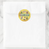 Schöne Weihnachten Ronde Sticker (Tas)