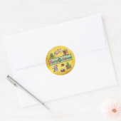 Schöne Weihnachten Ronde Sticker (Envelop)