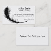 Schone witte achtergrond zwart, eenvoudig ontwerp visitekaartje (Voorkant / Achterkant)