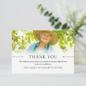 Schone witte eenvoudige foto sympathie dank u bedankkaart (Staand voorkant)