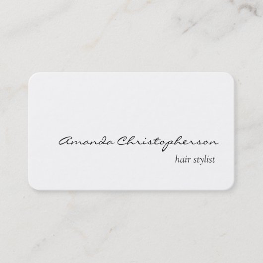 Schone witte haarStijllijst Rond Visitekaartje (Voorkant)