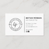 Schone witte legant moderne professional visitekaartje (Achterkant)