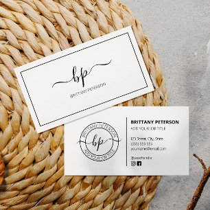 Schone witte legant moderne professional visitekaartje