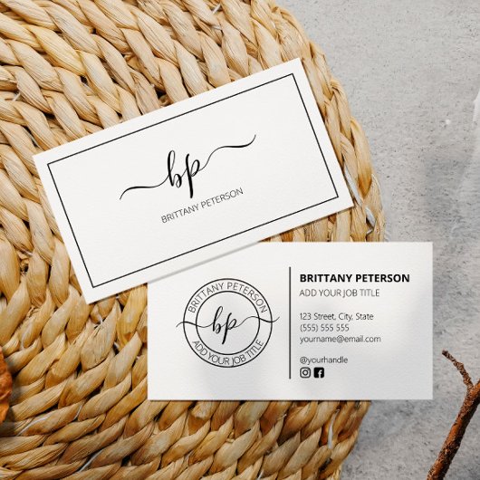 Schone witte legant moderne professional visitekaartje