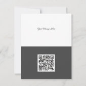 Schone, witte, zakelijke QR-code hartslag Feestdagenkaart (Achterkant)