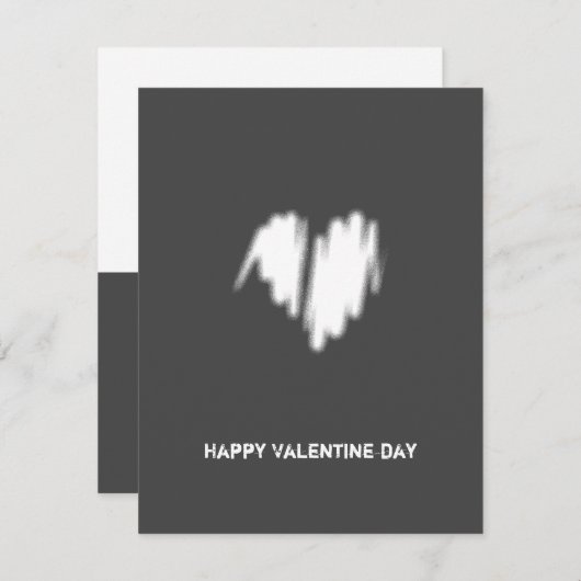 Schone, witte, zakelijke QR-code hartslag Feestdagenkaart (Voorkant / Achterkant)